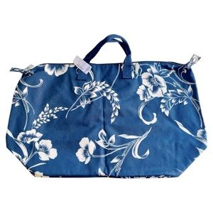 Christopher and Banks Blue Tropical Tote Bag NWT